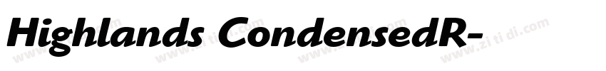 Highlands CondensedR字体转换